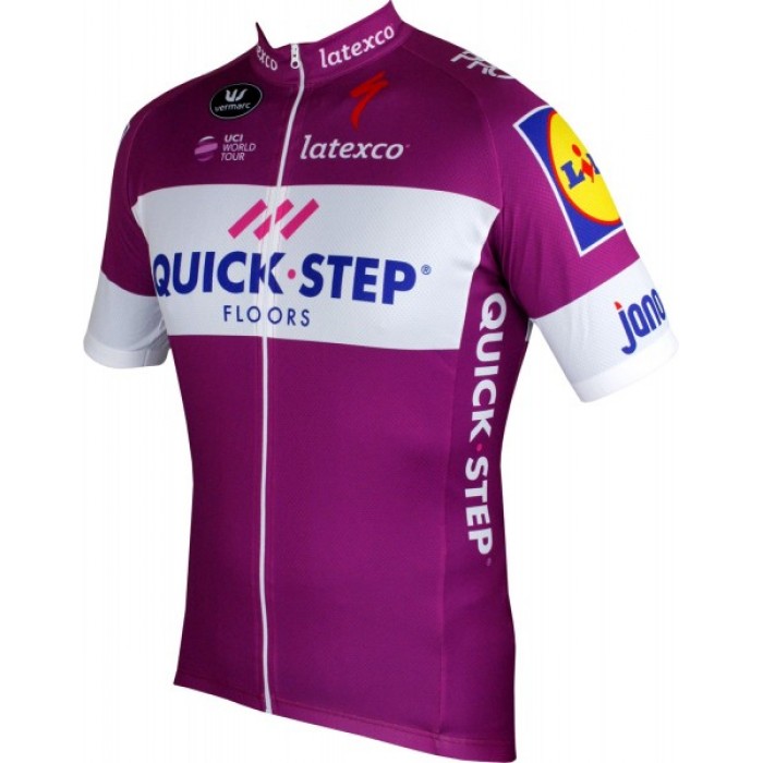 Quick-Step Floors 2018 Tour Special Edition purper Fahrradbekleidung Radtrikot MLD2I Quick-Step Floors 2018 Tour Special Edition purper Fahrradbekleidung Radtrikot MLD2I
