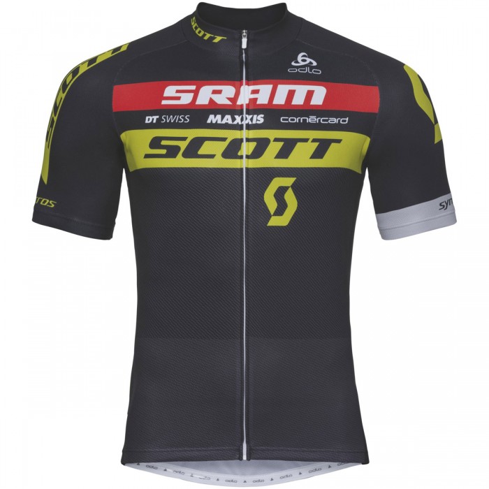 Scott Sram 2018 Schwarz Fahrradbekleidung Radtrikot PEZNM Scott Sram 2018 Schwarz Fahrradbekleidung Radtrikot PEZNM