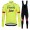 Trek Segafredo 2018 fluo gelb Fahrradbekleidung Set Langarmtrikot+Lange Trägerhose Z7XP0