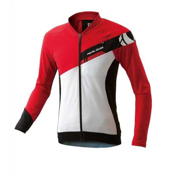 2016 Pearl izumi Lange Mouw Rot weiß YYEIY