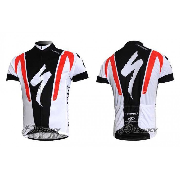 Specialized Pro Team S-Works wielershirts Korte mouw weiß Schwarz Rot RAV7V Specialized Pro Team S-Works wielershirts Korte mouw weiß Schwarz Rot RAV7V