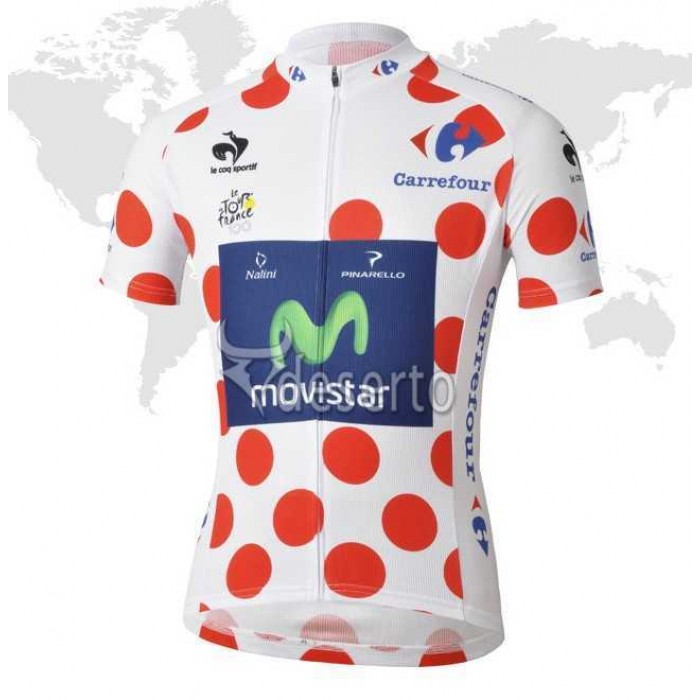 Movistar Tour de France Dot-achtige Fahrradtrikot Radsport MONJ9
