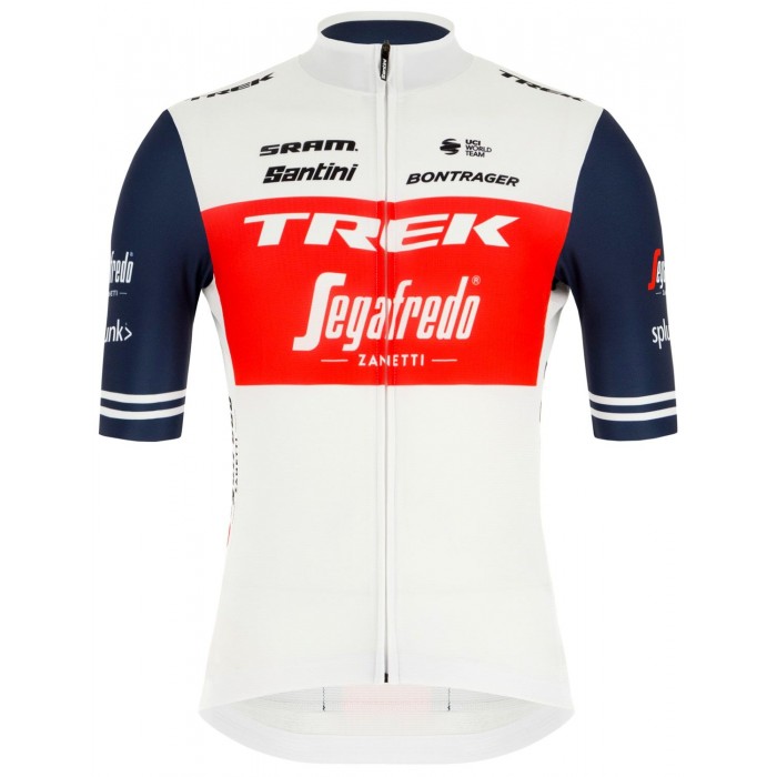 TREK-SEGAFREDO 2020 Radtrikot kurzarm langer Reißverschluss SANTINI Radsport-Profi-Team