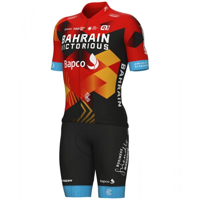 Bahrain Victorious 2023 Set(Kurzarmtrikot+Trägerhose)-ALE Radsport-Profi-Team Bahrain Victorious 2023 Set(Kurzarmtrikot+Trägerhose)-ALE Radsport-Profi-Team