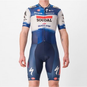 Soudal Quick-Step 2023 SANREMO RC SPEED Zeitfahranzug-Radsport-Profi-Team Soudal Quick-Step 2023 SANREMO RC SPEED Zeitfahranzug-Radsport-Profi-Team